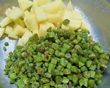 आलू बीन्स की सब्ज़ी (aloo beans ki sabzi recipe in Hindi) रेसिपी चरण 1 फोटो