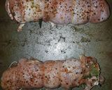 A picture of step 9 of Polish Sausage and Veggie Stuffed Herbed Chicken.