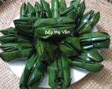 Hình bước làm 4 của món Bánh bột lọc gói lá chuối nhân tôm