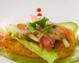 A picture of step 1 of Vegetable cutlets serve with salad.