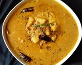 A picture of step 4 of Bread fruit masala curry kada chakka masala curry.