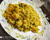 A picture of step 4 of Aloo Matar pulao.