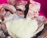 A picture of step 1 of Mutton Biryani.