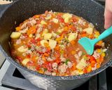 A picture of step 8 of Hamburger Soup.