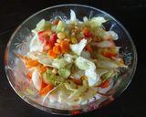 A picture of step 1 of Veg corn salad.