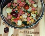 A picture of step 8 of Tarka Aloo Chaana Chaat 😋.