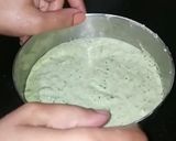 A picture of step 5 of Tricolour dhoklas.