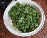 A picture of step 1 of Methi ke theple.