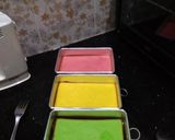 Foto langkah ke 4 dari resep Rainbow cake DEBM/ KETO.