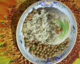 A picture of step 8 of Zeera rice with chana salan😊.