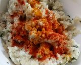 A picture of step 2 of Poha vada.