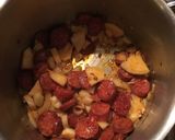 A picture of step 1 of Chicken and chorizo.