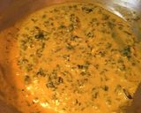 A picture of step 7 of Methi Matar Malai.