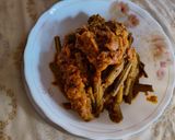 A picture of step 4 of Drumstick pumpkin sabji.