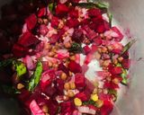 A picture of step 2 of Beet root Brown chana rice.