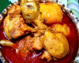 আলু দিয়ে চিকেনের ঝোল(alu diye chicken er jhol recipe in Bengali) রেসিপি ধাপ - 8 ছবি