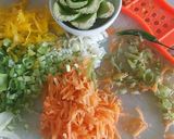 A picture of step 1 of Spring time spring rolls.