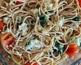 Foto del paso 4 de la receta Pasta con cherry, feta y espinacas