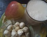 A picture of step 3 of Roasted nuts (makana phool) with apple and skimmed milk.