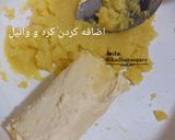 عکس مرحله 2 از دستور شیرینی توپی مغزدار 🍘 (با زرده پخته،بدون همزن)