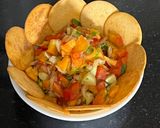 A picture of step 2 of Healthy Peach 🍑 Salsa.