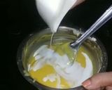 A picture of step 3 of Eggless Custard cake.