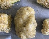 A picture of step 5 of Baked  Zucchini / Courgette Fries / Chips  #paleo #vegetarian #quick #healthy.