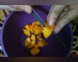 A picture of step 1 of Peach ice cream.