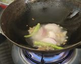 A picture of step 3 of Triple Schezwan fried rice.
