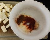 A picture of step 2 of Paneer fry.