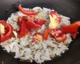 A picture of step 1 of Bhindi fry.