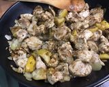 Une image de l'étape 10 de Poulet au citron et poivrons.