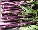 A picture of step 1 of Sauteed Purple Choisum.