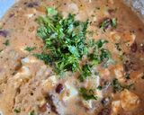 A picture of step 4 of Paneer rajma curry.
