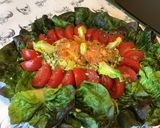 Une image de l'étape 10 de Salade de laitue rougette aux tomates,courgette râpée et orange.