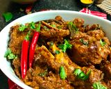 A picture of step 6 of Chettinad Mutton Chukka.