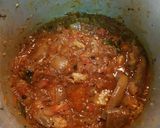 A picture of step 8 of Brinjal Patchadi.