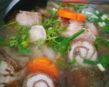 Hình bước làm 5 của món Canh nấm mèo cuộn chả cá