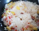 A picture of step 3 of Pineapple pulao.