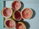 Lenguas de pomelo bañadas en chocolate y mermelada de pomelo