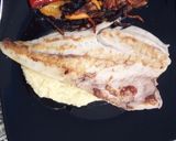 Foto del paso 8 de la receta: Corvina de Cádiz con Crema de Patata al Aceite de Boletus y Verduritas a la Mantequilla