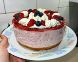 عکس مرحله 11 از دستور کیک موس توت فرنگی🍓 strawberry mousse cake