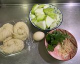 絲瓜麵線的食譜步驟1照片