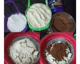 A picture of step 1 of Dark Chocolate Cake.