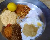 A picture of step 1 of Dum ka qeema.