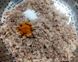 A picture of step 2 of Masala Poha (Red Masala Poha).