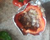 A picture of step 6 of Stuffed Bell Peppers with Ground Meat (Picadillo) and Cheese.