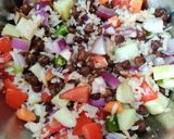 A picture of step 3 of Brown rice chana salad.