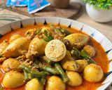Foto langkah ke 6 dari resep Gulai cumi bunting telur puyuh.