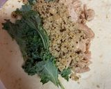A picture of step 1 of Kale and Quinoa Chicken Burrito in Air Fryer.